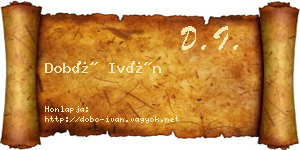 Dobó Iván névjegykártya