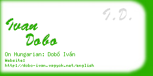 ivan dobo business card